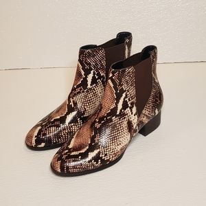 Alex Marie NWOT Snakeprint Brown Booties